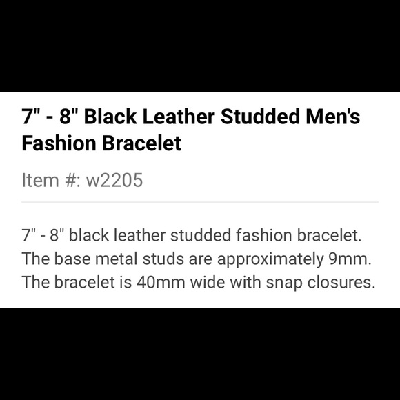 Black Stud bracelet - Picture 4 of 4